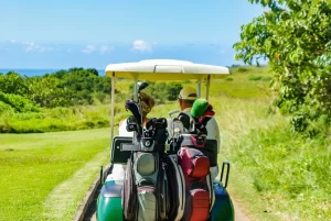 Panoramic views while on a Kenya Golf Safari. Golf carts take you there – perfect for luxury Kenya golf safaris.
